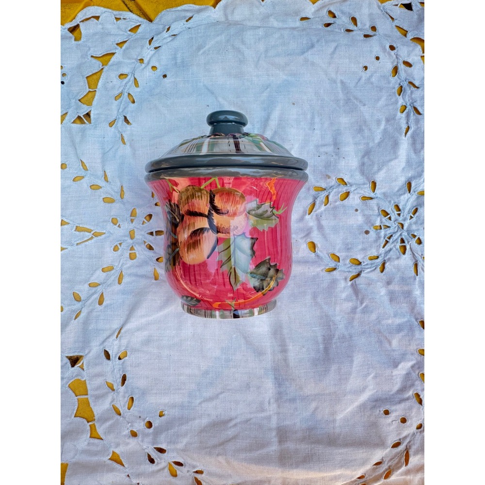 Tracy Porter Octavia Hill Collection Ceramic Lidded Canister Sugar Fruit - Picture 5 of 6
